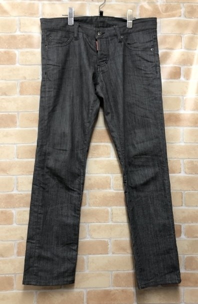 【中古】 DSQUARED2 ディースクエアード ストレートデニムパンツ S74LA0503 グレー 48 111456012｜セレクト古着レプトン　店 8,435円