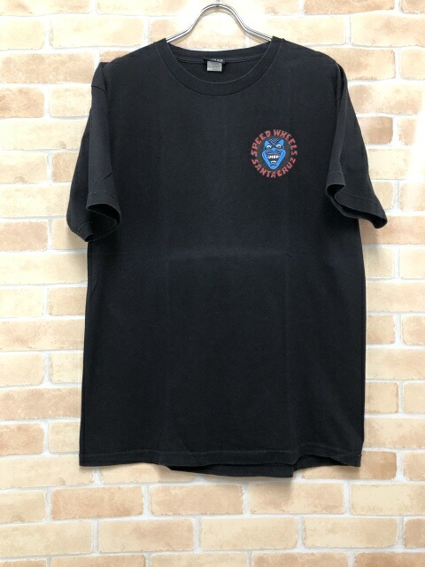 【中古】 SANTA CRUZ サンタクルーズ SPEED WHEELS TEE NHSタグ ブラック L 111455184|セレクト古着レプトン 店
