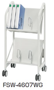【地域限定送料無料】ファイルワゴン ホワイトグレー色 オフィス家具　収納/事務用家具 ※お客様組立品