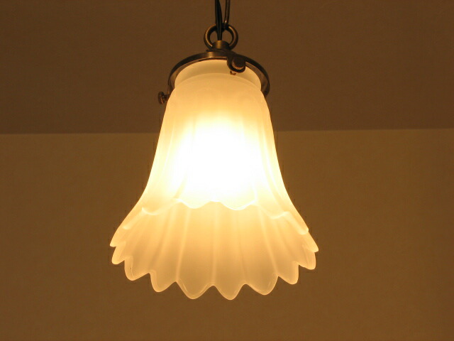 楽天市場 フロストガラス ランプシェード 花型 Fc 164 レトロ アンティーク 雑貨のお店セレクト ペンギン