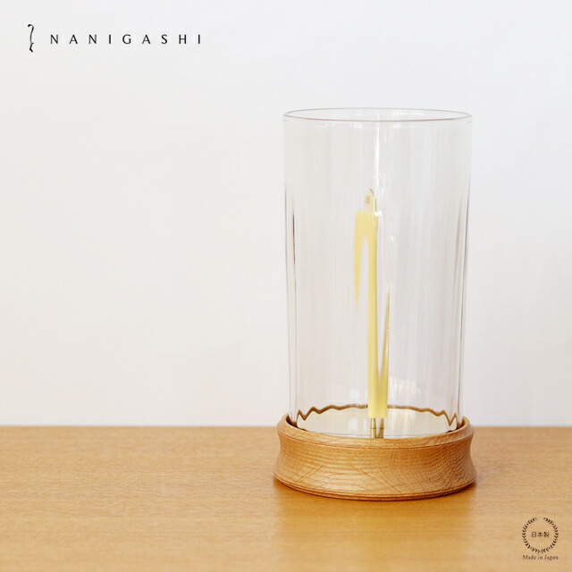 NANIGASHI キャンドルスティック Candle Holder 縞模様【 蝋燭保持者 蝋燭照明ランプ 今めかしい 硝子 和ろうそく 山崎義樹 差し上げ物 】