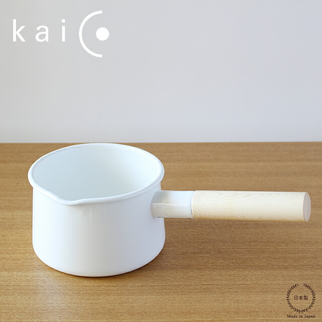 楽天市場 Kaico カイコ Ih対応 片口ミルクパン 琺瑯 白 小鍋 雑貨のお店セレクト ペンギン
