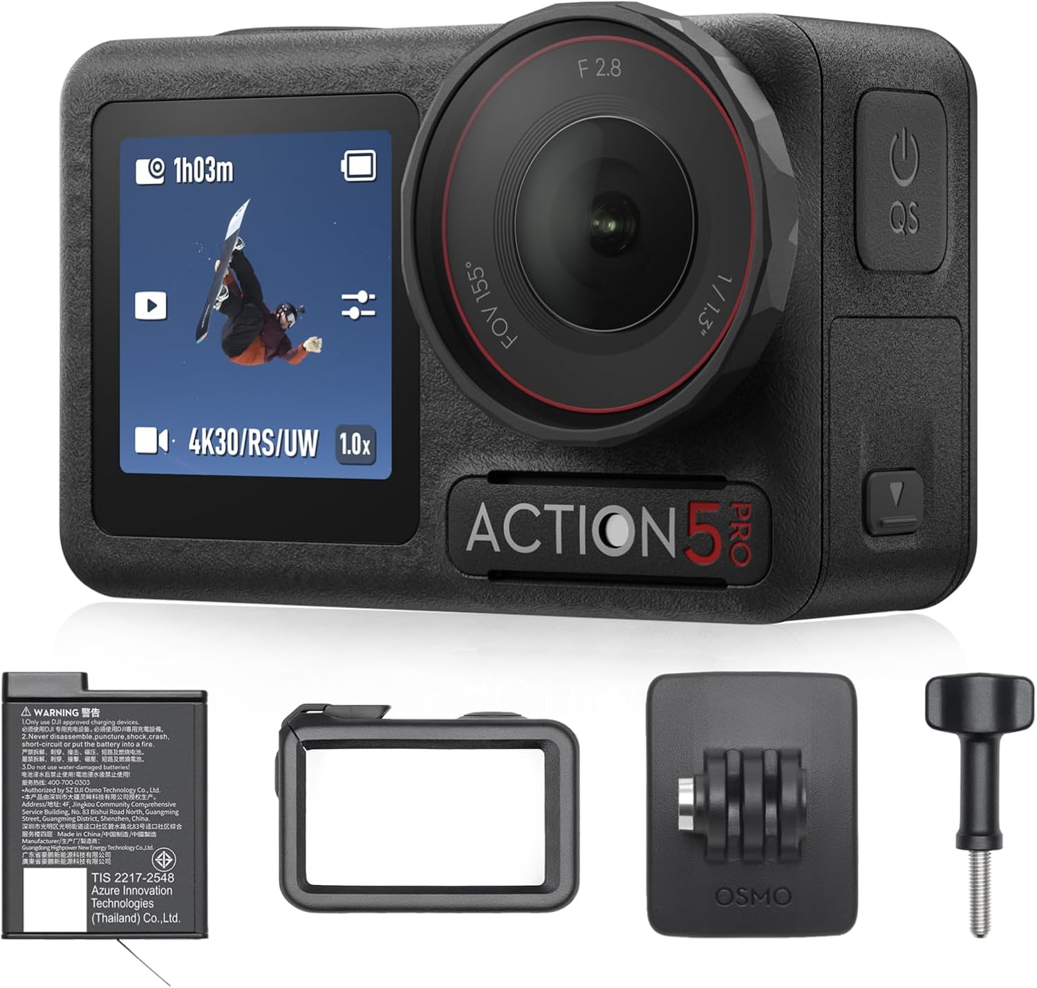 【店卸し資産取り計らう特価！】DJI Osmo Action 5 Pro 標準尺度ジャズバンド 動き写真器小型 1/1.3in検出器付き添い人 雨合羽 4K/120fps挿し絵 被写体トラッキング 手ブレ手を加える デュアルOLED振り合う画面 運動競技 vlog ウェアラブルカメラ 映像映画化用写真器