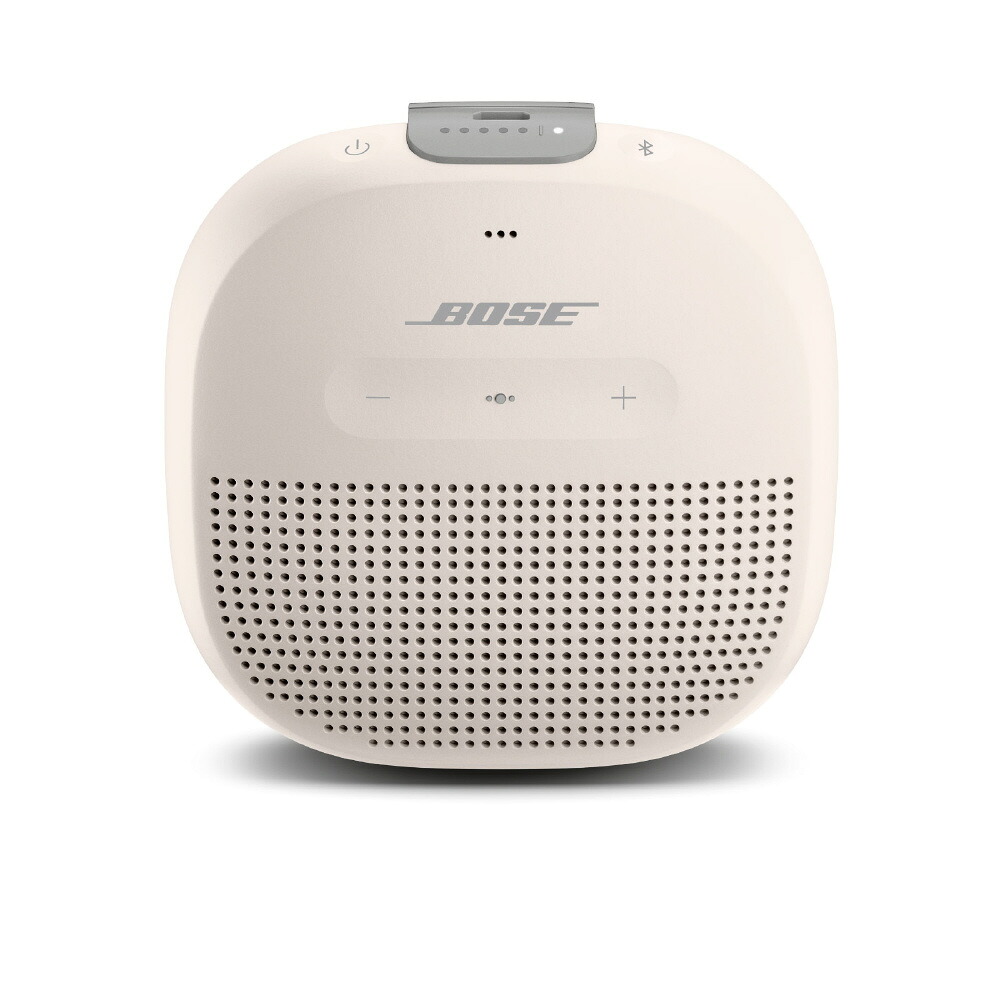 Bose SoundLink Micro Bluetooth speaker 携帯型 無線電話 金棒引き マイクロホン付 最大限度6第四次元 生まれ変わり 雨合羽・防塵 9.8 糎 (W) x 3.5 糎 (H) x 9.8 糎 (D) 290g ホワイトスモーク