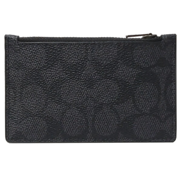 【新品未使用】COACHコーチ★ポーチ★カードケース★ケース★黒ブラック コーチ アウトレット カードケース メンズ シグネチャー