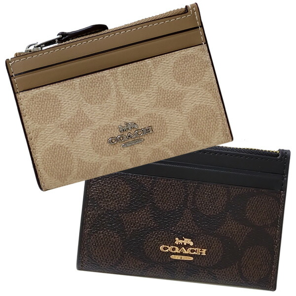コーチ職 COACH 紙入れ コインケース CW870 書き判 コーテッド 帆布 ミニ ID 手がかり輪っか スキニー 逃げ口［並行輸入品］【レディース メンズ ブランド名 差し上げ物 手がかり入れもの コインケース 御釣り入れ】
