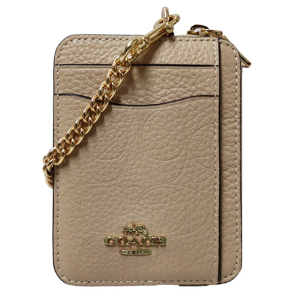 コーチ COACH 財布 コインケース CCS83 IMOAT ジップ カード コインケース シグネチャー ペブルレザー オート アウトレット［並行輸入品］ 【レディース ブランド ギフト コインケース 小銭入れ カード入れ】