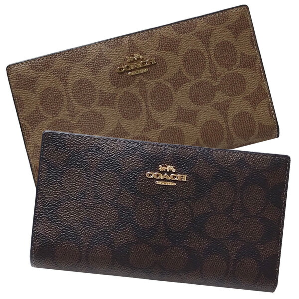 コーチ COACH 財布 長財布 CW661 シグネチャー キャンバス スリム ジップ ウォレット アウトレット［並行輸入品］ 【ギフト ブランド 母の日 贈り物】
