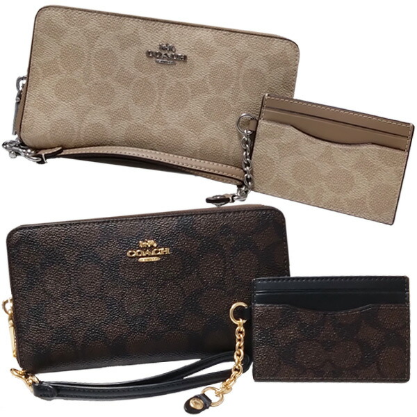 コーチ職 COACH 札入れ 長札入れ CBZ99 ロング ジップ アラウンド デタッチャブル 歌留多入れもの 書き判 帆布 ウォレット 逃げ路［並行輸入品］【差し上げ物 ブランド名 母の日 差し上げ物】 財布・ケース-レディース財布