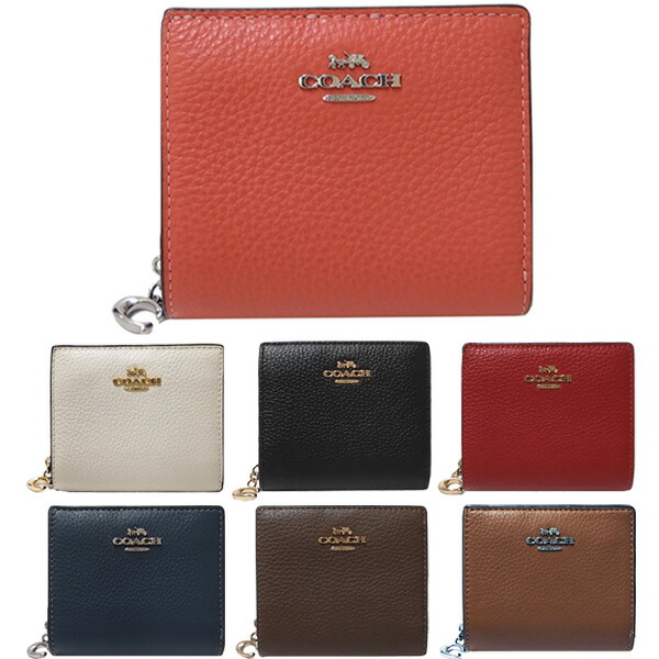 コーチ職 COACH 銭入れ 二つ折り銭入れ C2862 ペプルド なめし革 スナップウォレット 降車口［[並行輸入品］【レディース 差し上げ物 ブランド名 折り銭入れ パウダーコンパクト ウォレット】