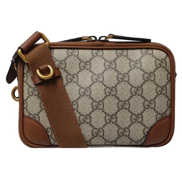 グッチ GUCCI 御徒面子 ショルダーバッグ 821217 FAED3 9786 GG旗幟 ミニ 御徒面子 ベージュ×エボニー［並行輸入品］【差し上げ物 ブランド名 曲がったがけ 膝掛け はりつけ台上半身】