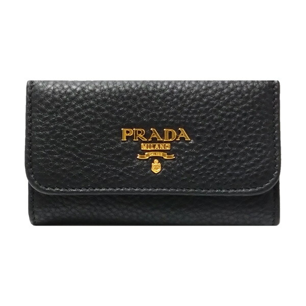 【極美品】PRADA 黒 レザー キーケース PRADA プラダ キーケース メンズ レザー 6連 ブラック 2PG222