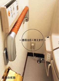 【直送品】田邊金属元素実業所 じゃませんとって 全長485粍 | 手摺り 手摺り てすり 室内用便器 室内用便器 立ち上がりかばい立て 納める 折りたたみ たためる 介護 恩恵 装置