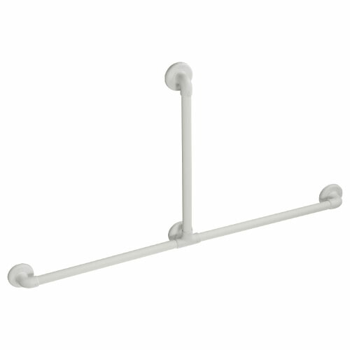 【直送品】 マツ六 32ソフトアクアレール T型ハンド SAQ-T-1260W ホワイト φ32×600×1200mm | 手摺 手すり 取付 金具 水回り オシャレ おしゃれ 浴室 お風呂 転倒防止 補助 介護 福祉 用品 diy