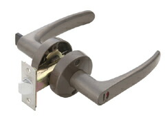 【直送品】マツ六 Win2レバー錠 トイレ錠 表示錠 扉厚:30~40mm | レバーハンドル ドアノブ 種類 交換 取替 室内 ドア レバー