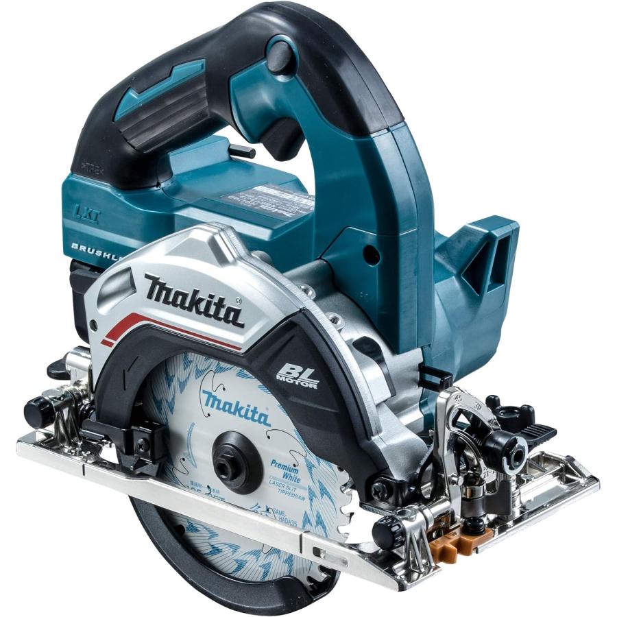 マキタ 申し受ける式マルノコ HS474DRGX 青色 青 文句無しフルセット品  125粍 18V 文句無し BL1860B 2個 DC18RF 申し受ける器 入れもの付き添い人 DIY・工具-電気丸のこ-電動工具本体