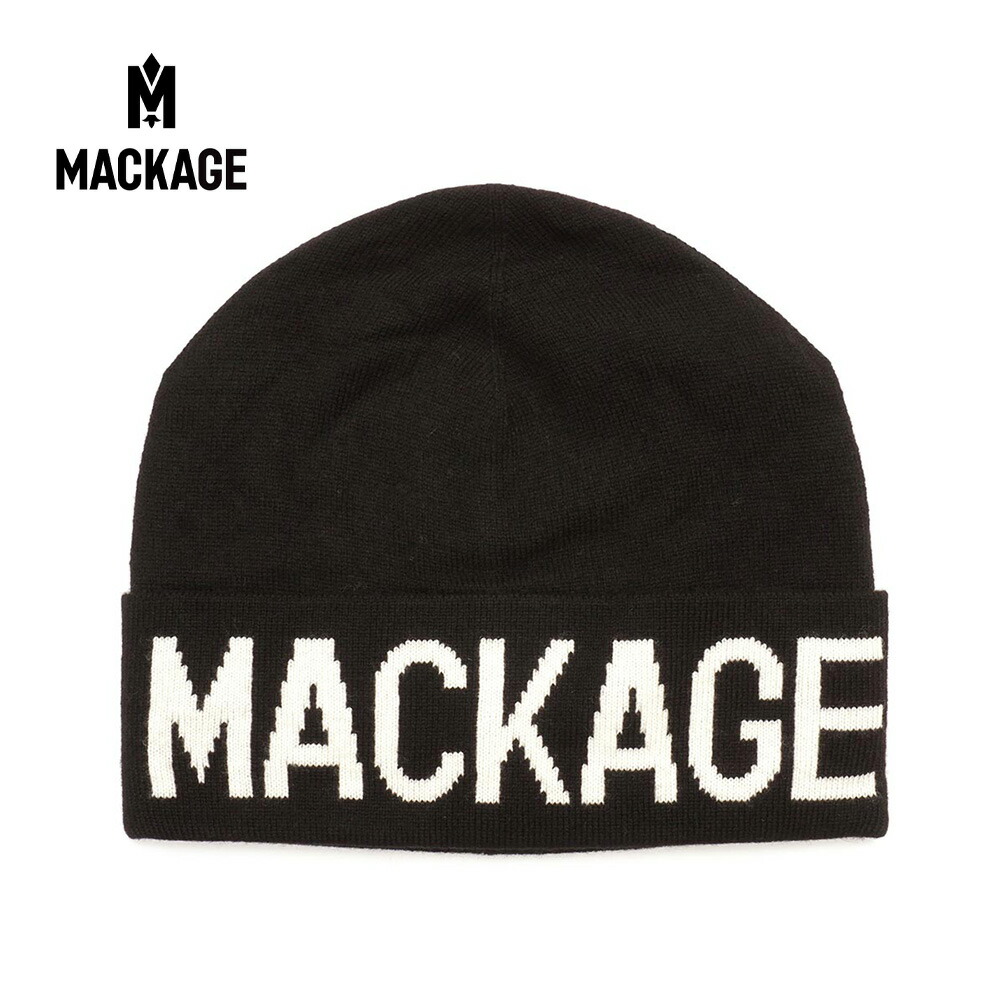 楽天市場】MACKAGE マッカージュ ニットキャップ ニット帽 ブラック