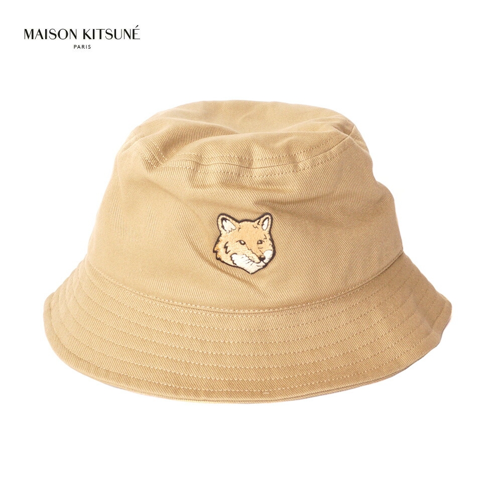 Maison Kitsuné デニム バケットハット　メゾンキツネ　パッチワーク MAISON KITSUNE メゾンキツネ ハット フォックス ヘッド パッチ