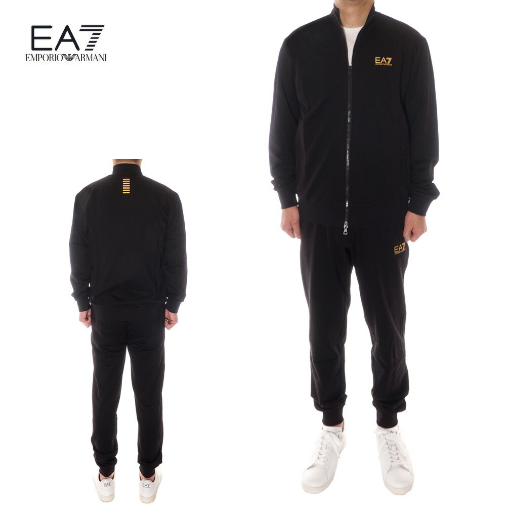 EA Emporio Armani ブラックジャージセット EA7 EMPORIO ARMANI エアセッテ エンポリオアルマーニ