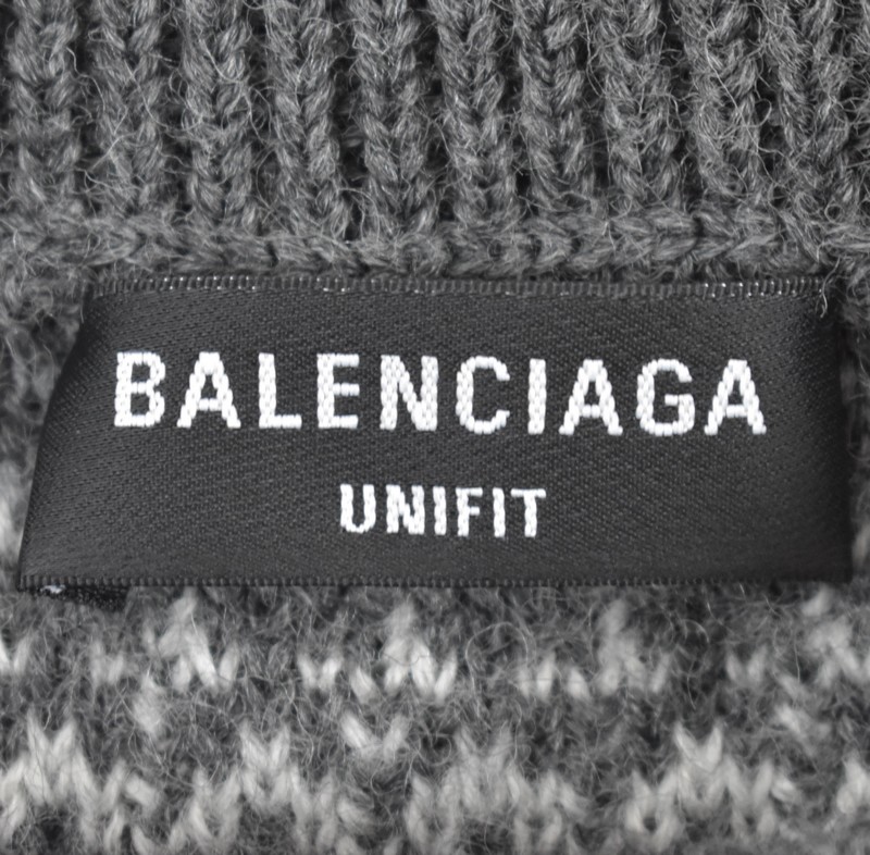 BALENCIAGA バレンシアガ 21AW フェアアイルボーダークルーネック