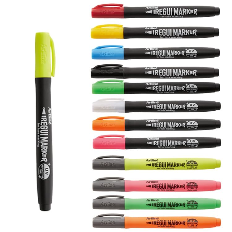 【全色セット】イレグイマーカー 13本セット Artline IREGUI MARKER 蛍光色 マット色 油性 速乾 レッド イエロー ブラック ケイムライエロー ケイムラピンク ケイムラオレンジ ケイムラフ|selectable