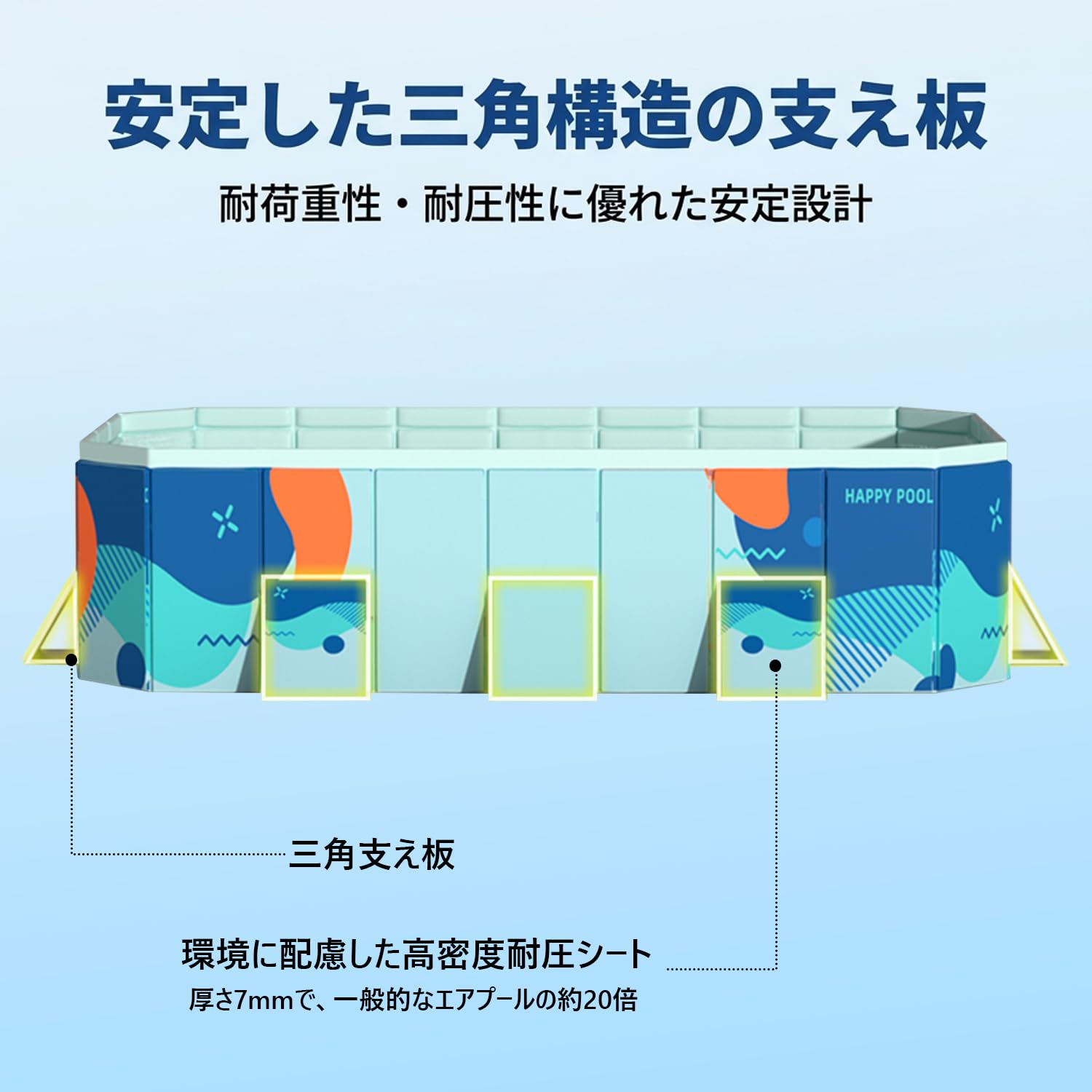 OMATA 2026新改良 折りたたみプール 大型 長方形 ビニールプール 空気入れ不要 1秒高速オープン 超簡単設置 家庭用・子供用 屋内・屋外兼用 耐高温・耐摩擦・安全無毒 水遊び・猛暑対策・夏|selectable