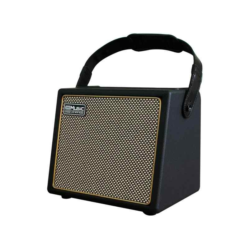 Coolmusic BP MINI アコースティック ギター アンプ、30 ワット BT スピーカー マイク入力付き充電式ポータブル アンプ ボリューム バス トレブル コントロール リバーブ コーラス効果をサポート