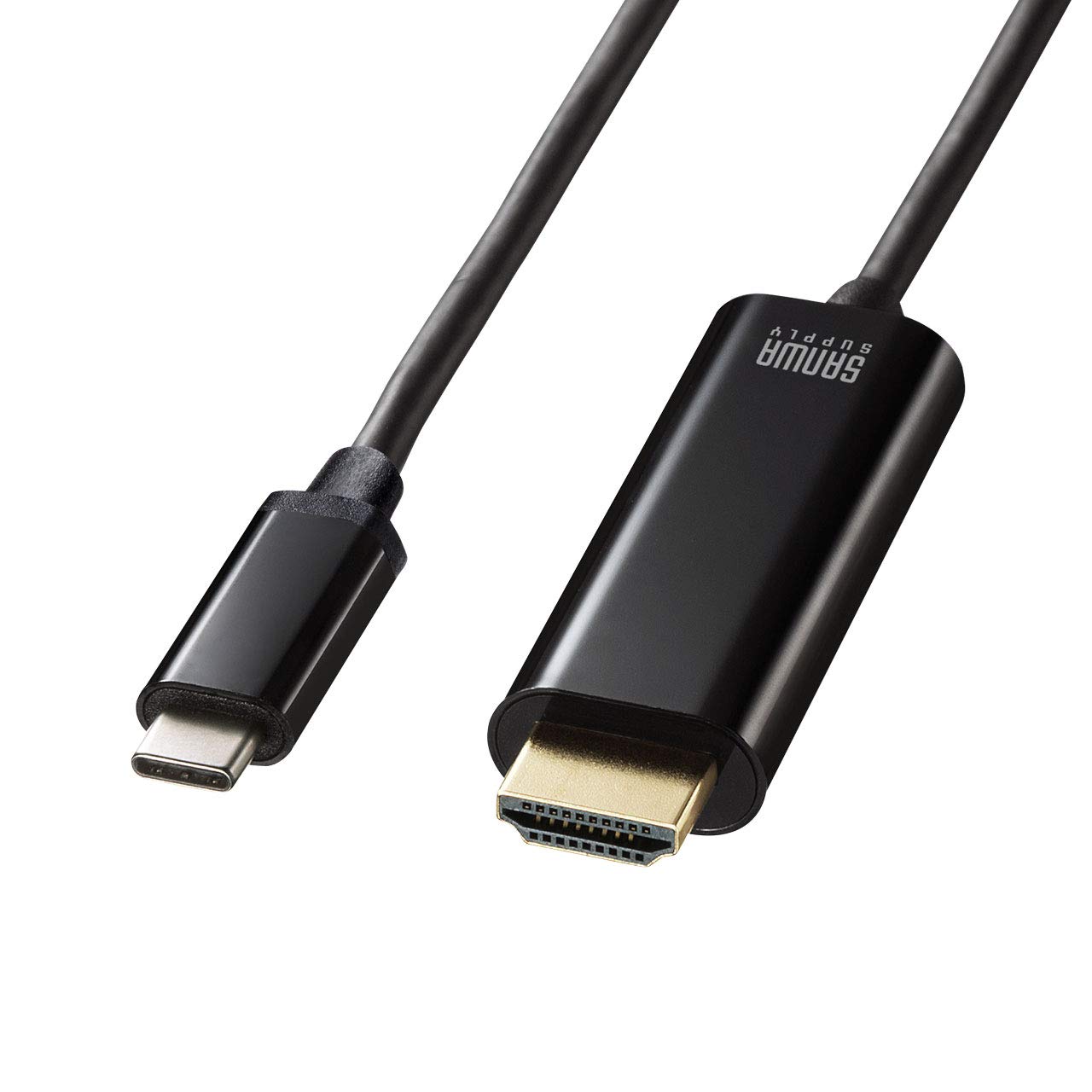 サンワサプライ Type-C to HDMI 変換ケーブル HDR対応 2m ブラック ドライバ不要 KC-ALCHDRA20|selectable
