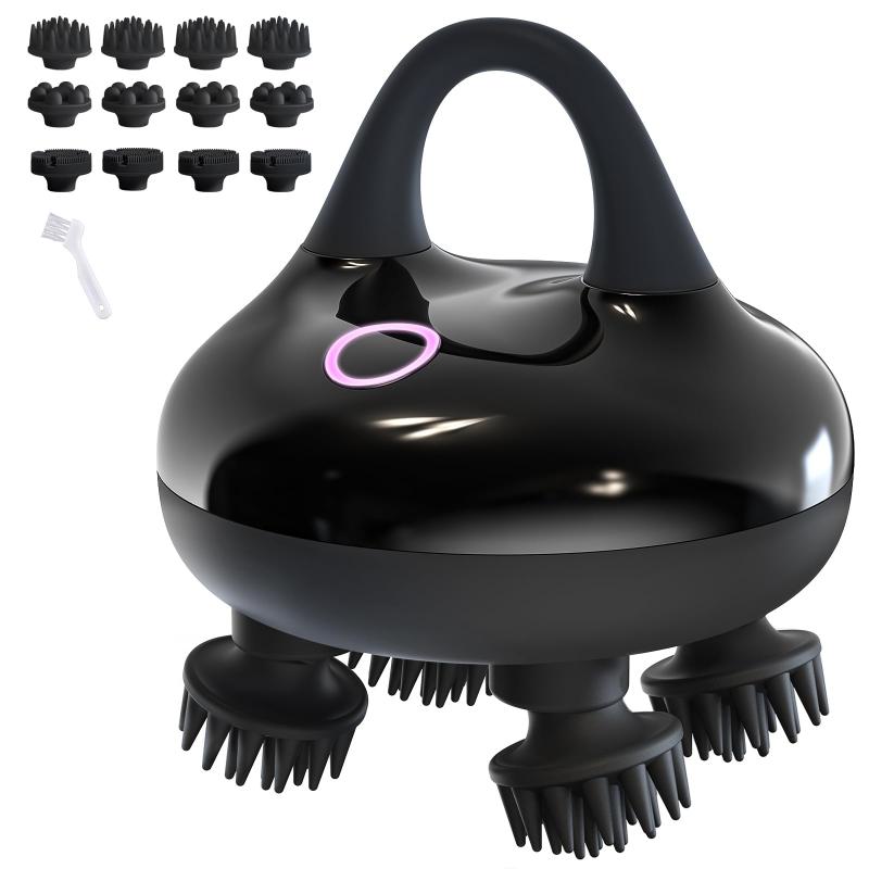 arboleaf ヘッドスパ 電動頭皮ブラシ 頭皮清浄【エステティシャン監修 2025新登場】フェイスケア 頭皮エステ スカルプケア フェイスケア 美容家電 IPX7防水 3D振動 広範囲赤色LED 収納袋付き コ