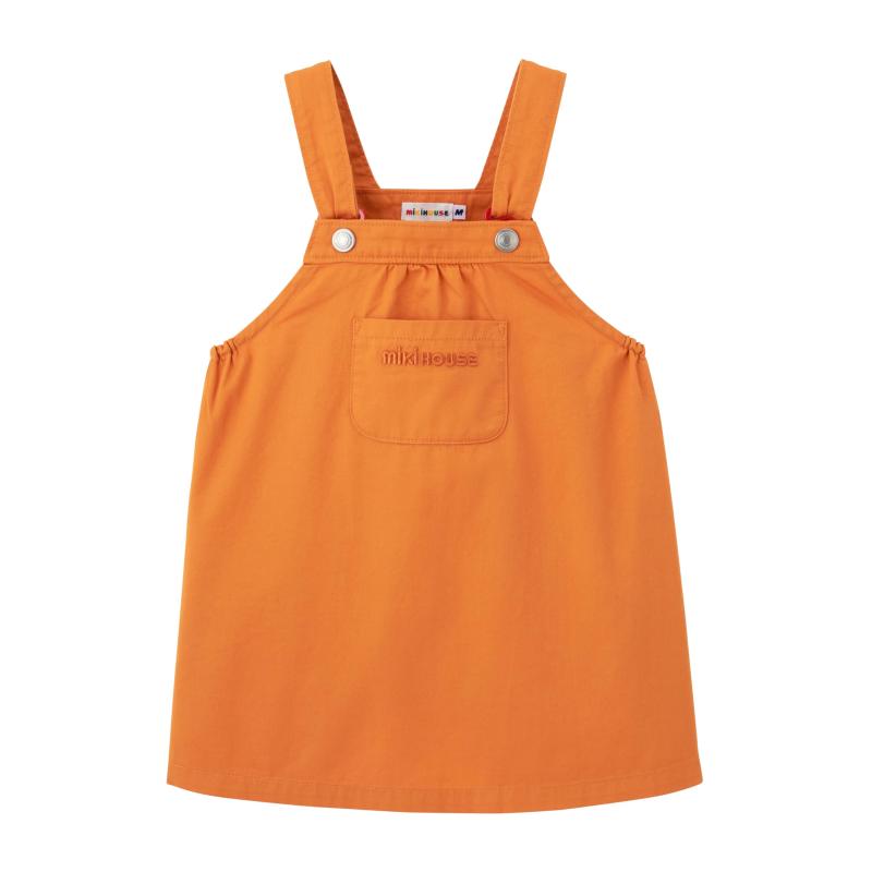 [ミキハウス] WEB ジャンパースカート スカート ロゴ 無地 綿100％ 女の子 ベビー キッズ ベビー服 子供服 10-1829-685