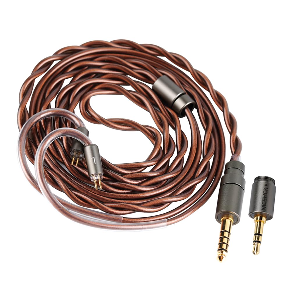 NICEHCK SincSecond アップグレードケーブル 7N OCC 単結晶銅 3.5mm 4.4mm 交換式プラグ 0.78mm Normal 2Pin イヤモニ 柔らかい 軽量 音質改善 HiFi 着脱式 1.2m DIY｜selectable