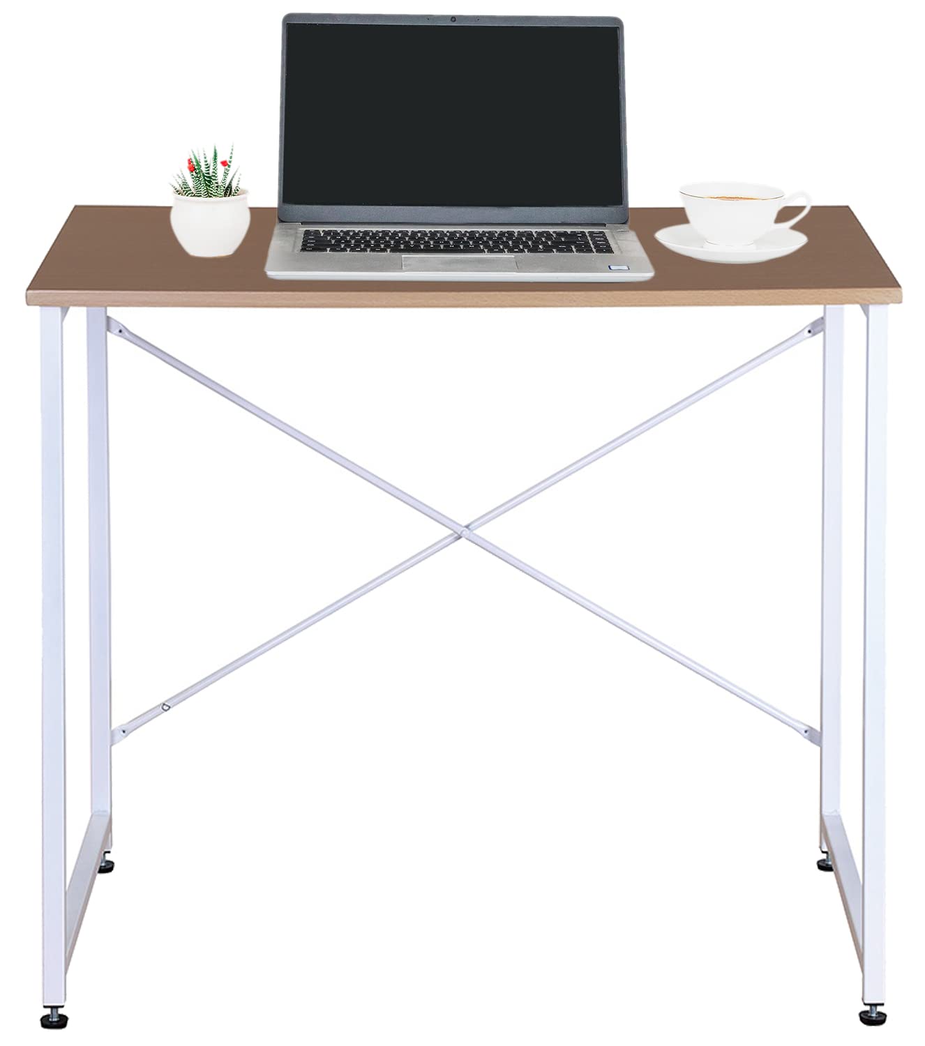 机 シンプルワークデスク パソコンデスク desk デスク 木製 pcデスク (ナチュラル) シンプル 幅80cm 組立簡単 シンプルデスク 簡易デスク コンパクト｜セレクトギアマーケット