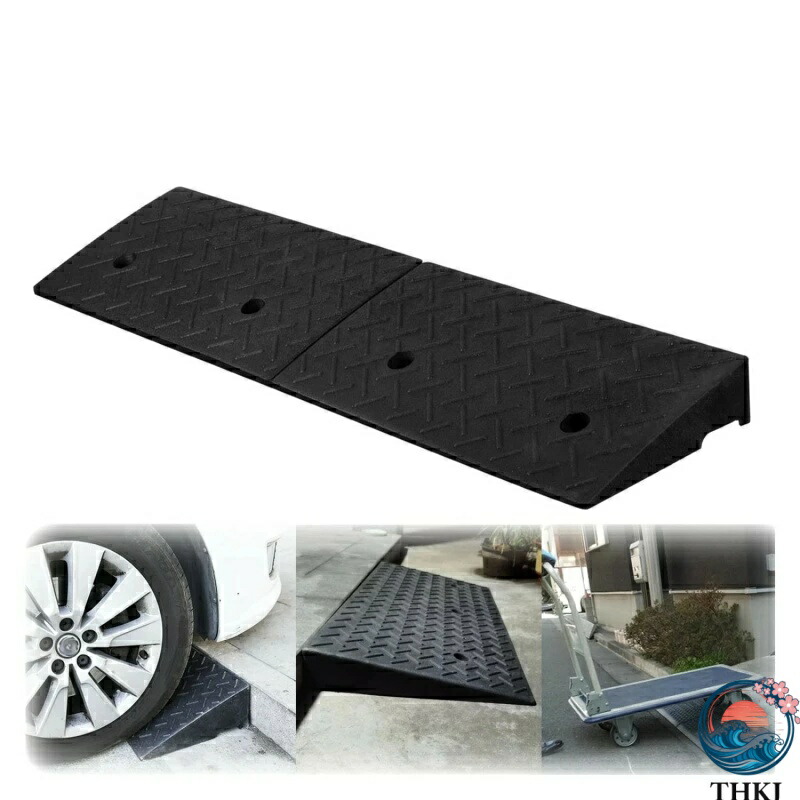駐車場 段差プレート 段差スロープ スロープ 段差解消 THKJ 5cm 6cm 7cm 8cm 9cm 10cm 12cm 15cm 20cm 段差用 カースロープ 段差 diy 車|セレクトギアマーケット