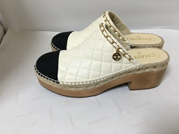 厚底が素敵なエスパサンダル【中古】【送料無料】【SELECTHOUSE☆セレクトハウス】【YDKG-k】【smtb-k】【W3】2018年クルーズCHANEL シャネル 厚底エスパサンダル画像