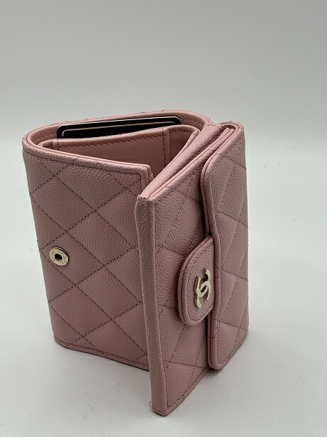楽天市場】CHANEL シャネル小銭入れ付き三つ折り財布カメリア