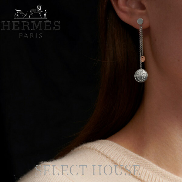 楽天市場】エルメス ピアス ”クルー・ドゥ・H” ローズゴールド【新品