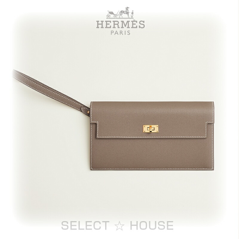 直営店リボン正規品 ギフト対応新品 お取り寄せ HERMES エルメス ケリーポケット長財布 【正規店直接買付品】