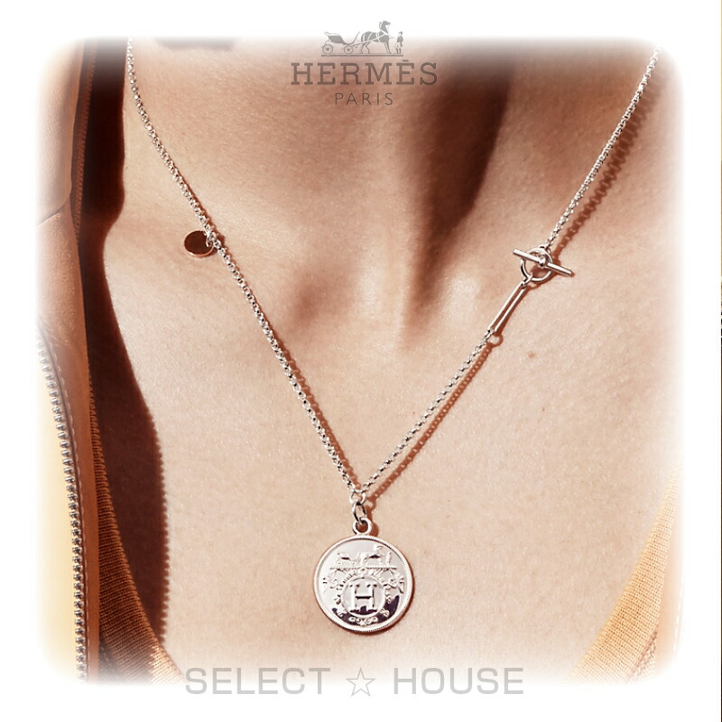【HERMES】Ex-Libris ロングネックレス ミディアム 直営店買付 HERMES】Ex-Libris ロングネックレス ミディアム 直営店買付