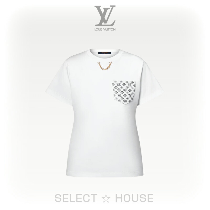 LVトランクプリント【LOUIS VUITTON】Tシャツ〈直営店〉 エンブロイダードシグネチャーコットンTシャツ ｜ルイ・ヴィトン