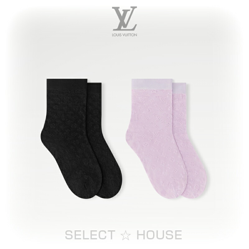 楽天市場】LOUIS VUITTON ニーハイ ソックス LVロゴチャーム付き lv