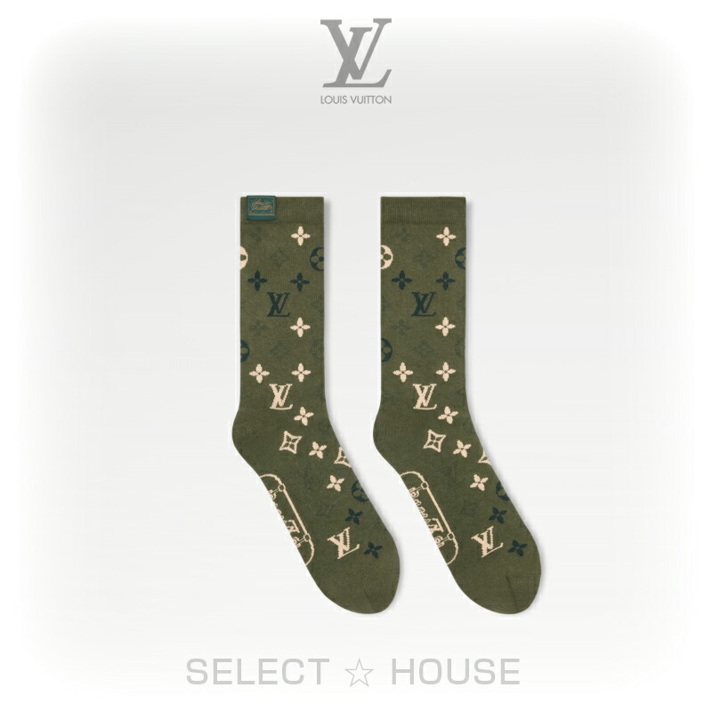 楽天市場】【エントリーPT5倍】LOUIS VUITTON ニーハイ ソックス LV