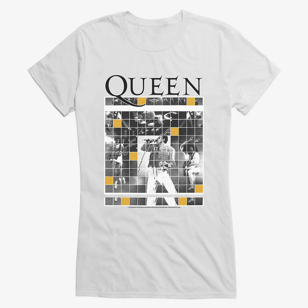 海外最新 Tシャツ カットソー Queen Tシャツ バンドtee ロック 女の子 キッズ Musicガールズ Grid Freddie クイーン Fah Co Bw