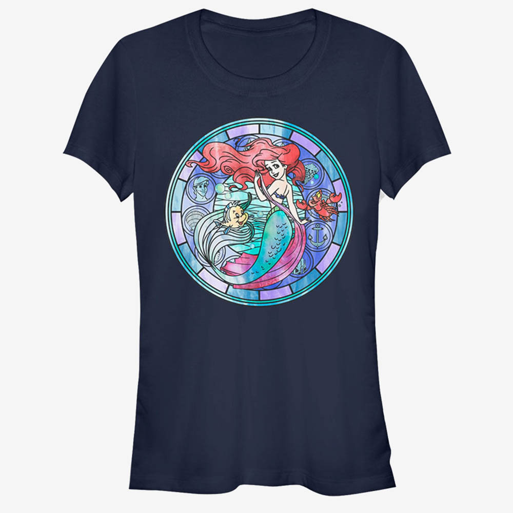 期間限定特価 アリエル Tシャツ ディズニー Disney リトルマーメイド Little Marmaid The Stained Glass T Shirt ガールズ キッズ 女の子 偉大な Www Lexusoman Com