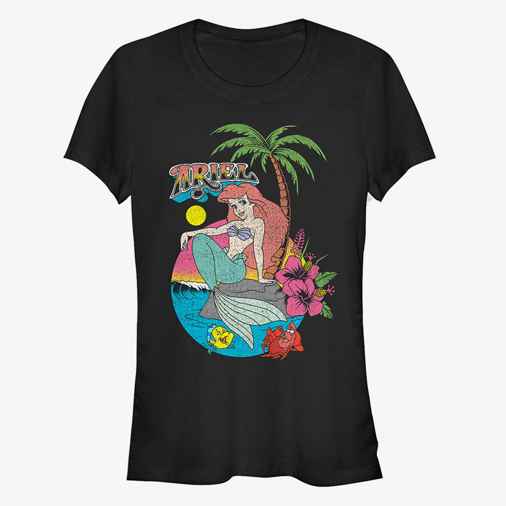 冬バーゲン 特別送料無料 Tシャツ カットソー アリエル 女の子 キッズ ガールズ T Shirt Aloha Marmaid Little リトルマーメイド Disney ディズニー Tシャツ