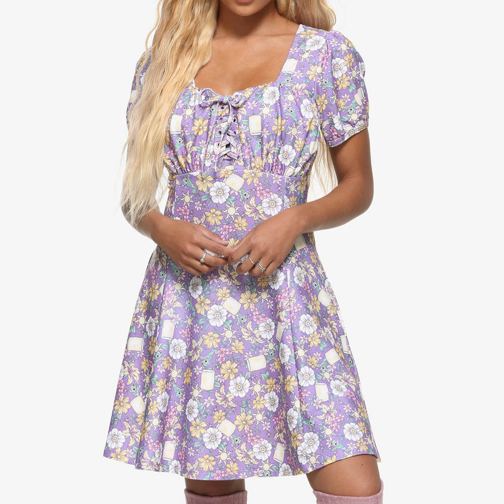 新作人気モデル ワンピース Rapunzel Tangled Disney ディズニー ワンピース グッズ 塔の上のラプンツェル Her レディース Dress Icons Floral Universe Xaviersbalrampur Com