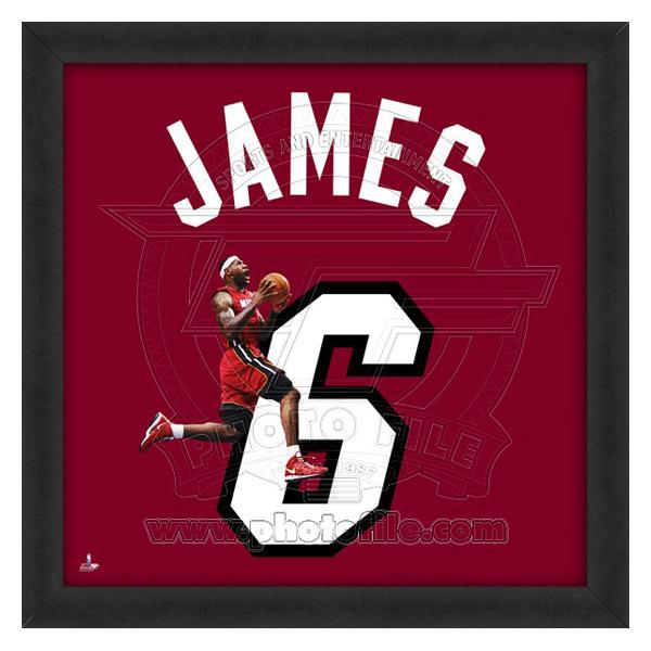 lebron james framed jersey