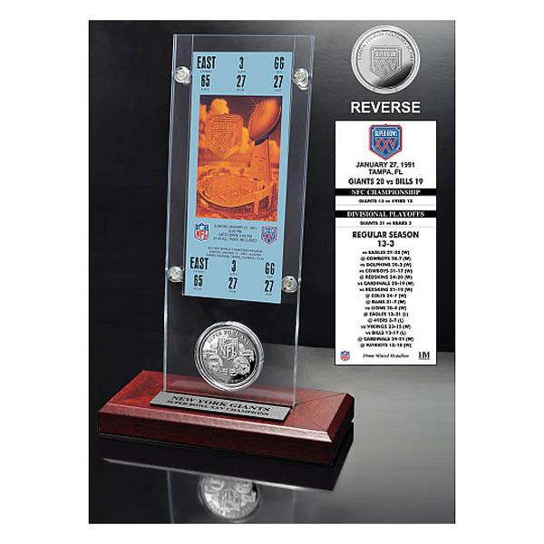 NFL ジャイアンツ XXV ハイランドミント Super Bowl Ticket & Game Coin Set画像