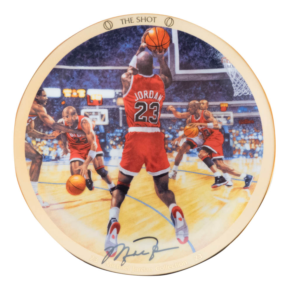 激安単価で 楽天市場 マイケル ジョーダン シカゴ ブルズ Nba グッズ 皿 プレート Mj Career Collector Plates The Shot 4368a Upper Deck 映画エンタメショップ Selection 正規品 Lexusoman Com