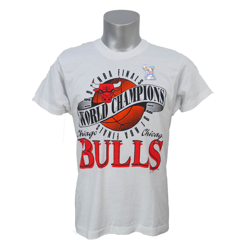 NBA ブルズ 1991年度 NBAファイナル 優勝記念Tシャツ SCREEN STARS ブラック レアアイテム TSS【OCSL】｜映画エンタメショップ SELECTION
