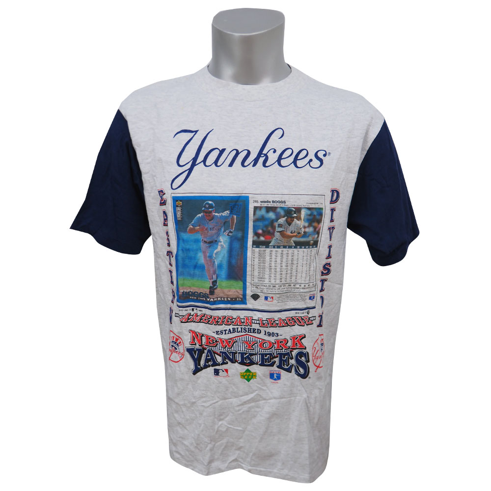 MLB ヤンキース ウェイド・ボッグス アッパーデック トレーディングカード デザイン Tシャツ SPORT ATTACK グレー レアアイテム【OCSL】|映画エンタメショップ SELECTION